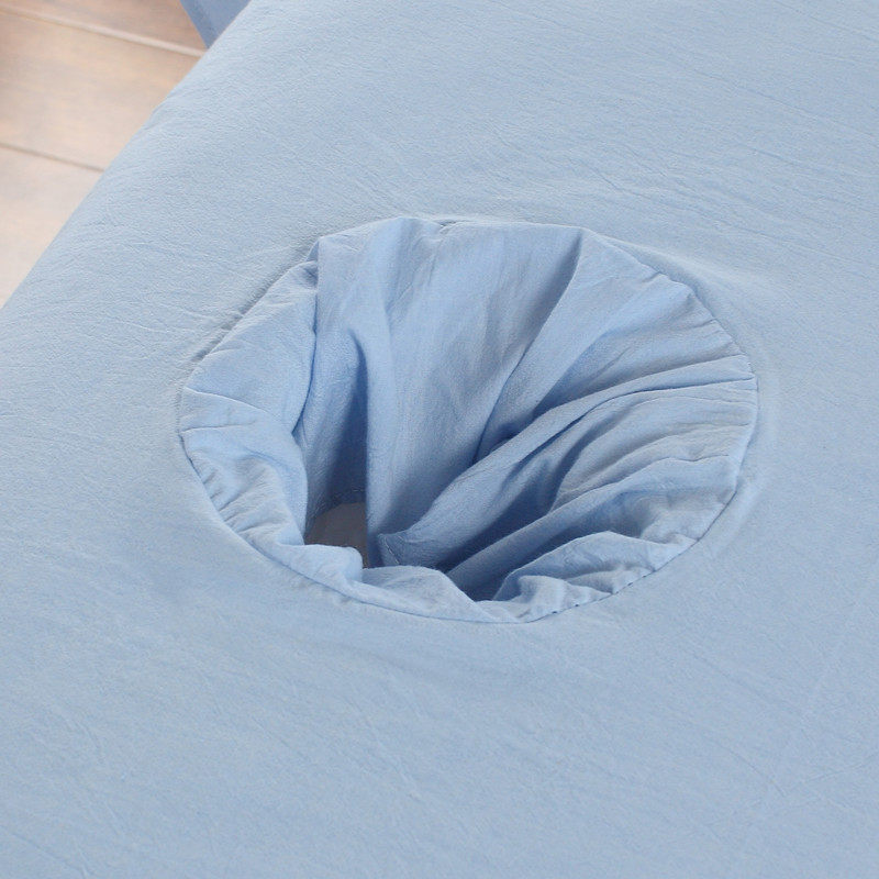 水洗棉加厚美容院床单开洞按摩美体推拿床通用纯棉带洞可水洗床罩