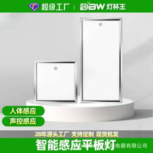 人体感应led平板灯雷达声控300x300x600厨卫走廊过道雷达感应