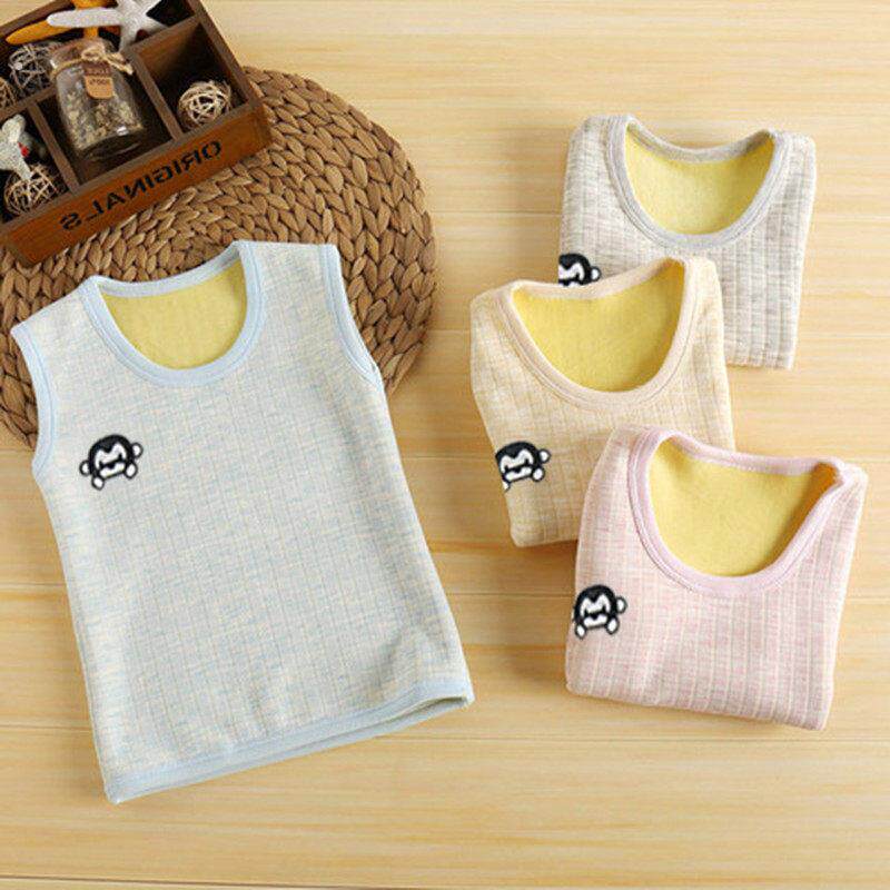 儿童马甲宝宝护肚保暖背心婴儿套头女童加绒坎肩男童加厚童装秋冬