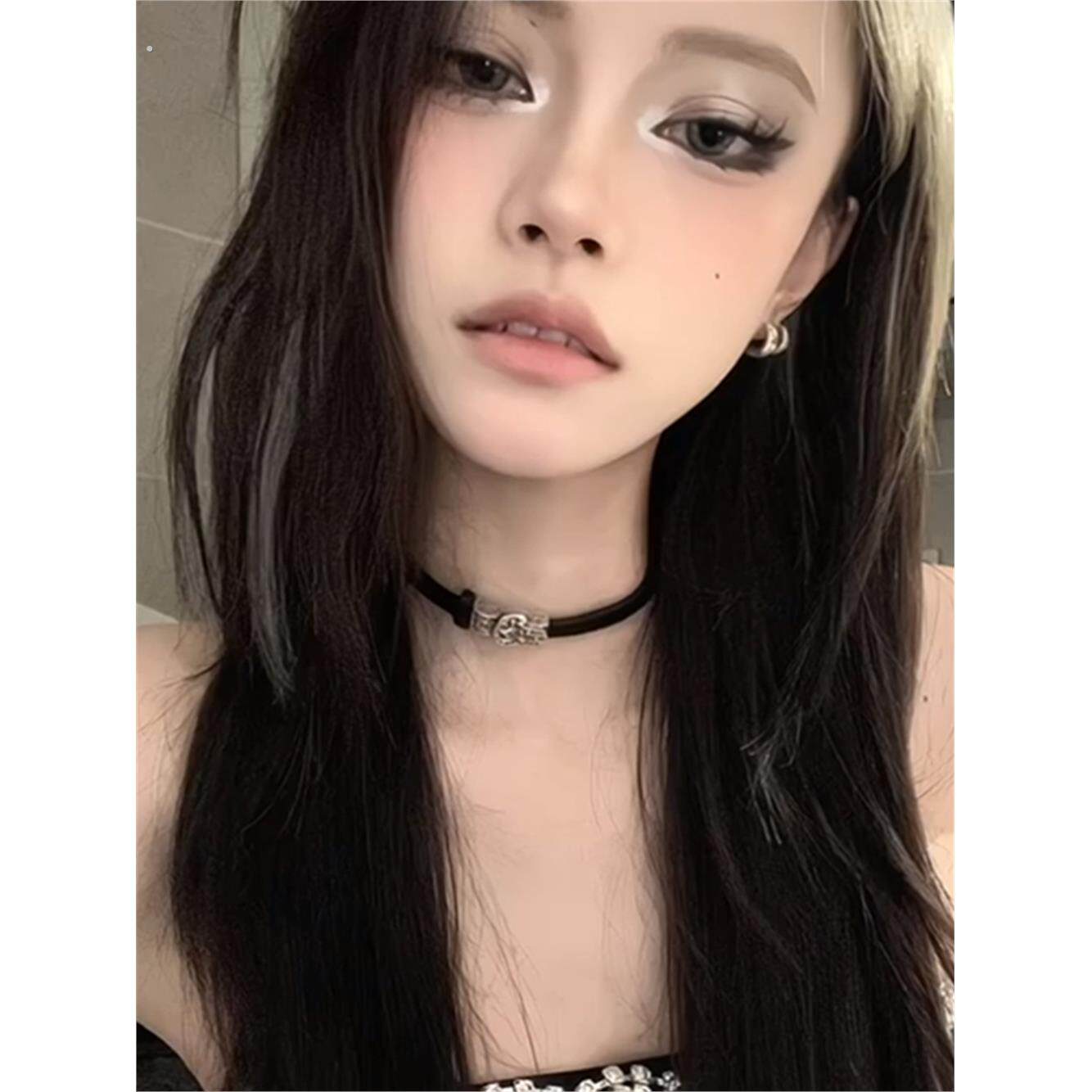 黑色皮带扣短款项圈极简颈环女高级感甜酷暗黑系锁骨项炼