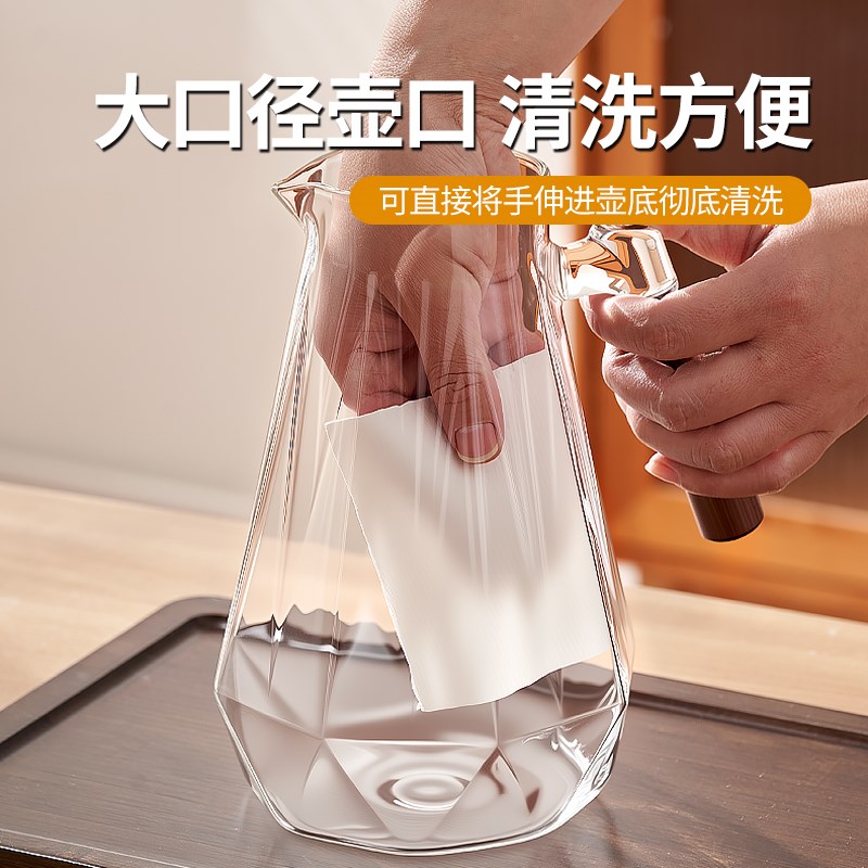 冷水壶家用耐高温玻璃水壶夏天储水大容量水杯套装耐热冷泡凉水壶
