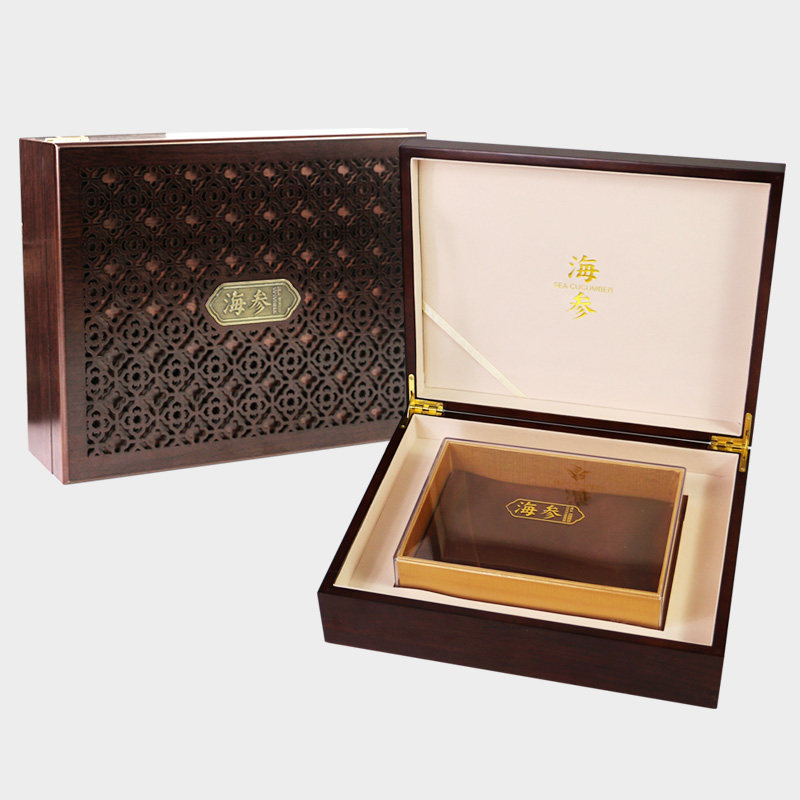 海参礼盒定制一斤高档海参盒海参包装盒200g燕窝木盒燕窝包装盒