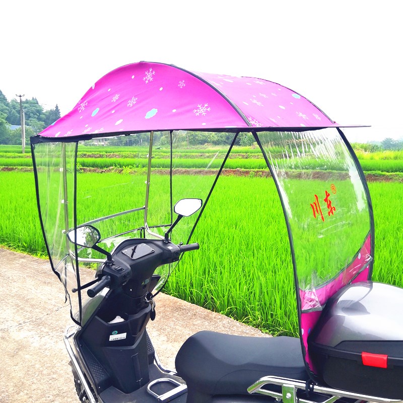 电动车雨棚篷单独棚顶布防寒冷防风雨棚防水电瓶车棚两轮雨棚修补