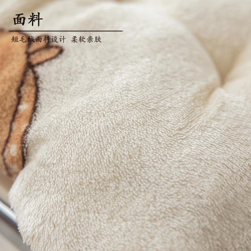 牛奶绒冬季坐垫加厚毛绒学生椅子垫可拆洗防滑椅垫办公室座椅久坐