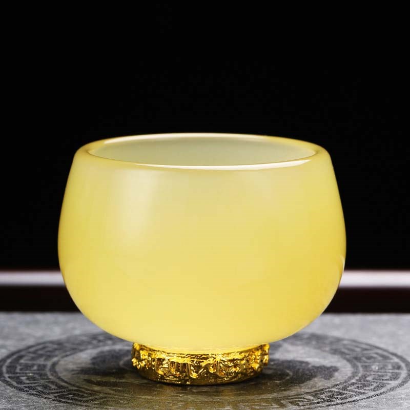 帝王黄琉璃功夫茶具茶壶盖碗套装轻奢高档办公室家用茶杯喝茶泡茶
