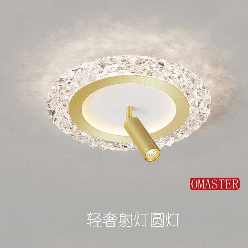 轻奢水晶射灯过道玄关灯简约楼梯入户网红款走廊装饰吸顶灯带射灯