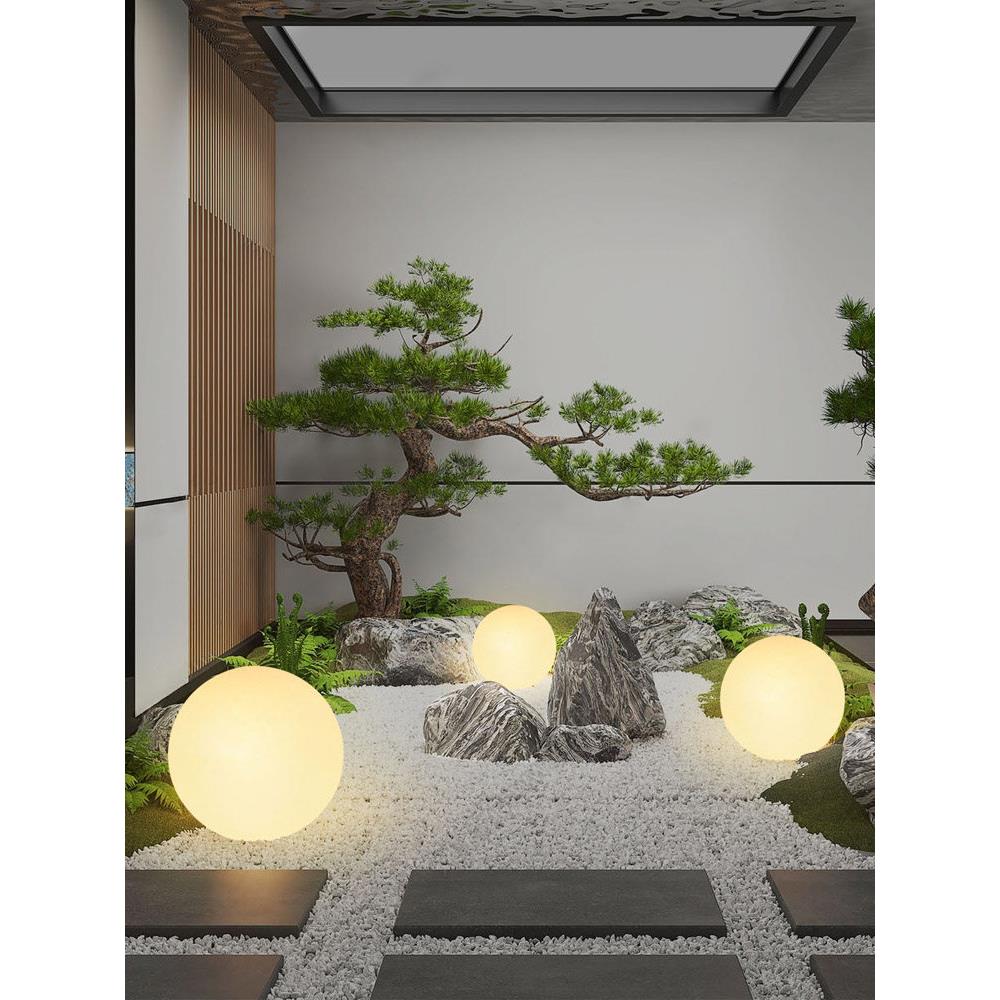 Led球灯楼梯下室内景观景观灯夜光月光庭院球形地板氛围灯
