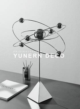 现代轻奢创意客厅装饰摆件高级感宇宙行星球金属工艺礼品摆饰家居