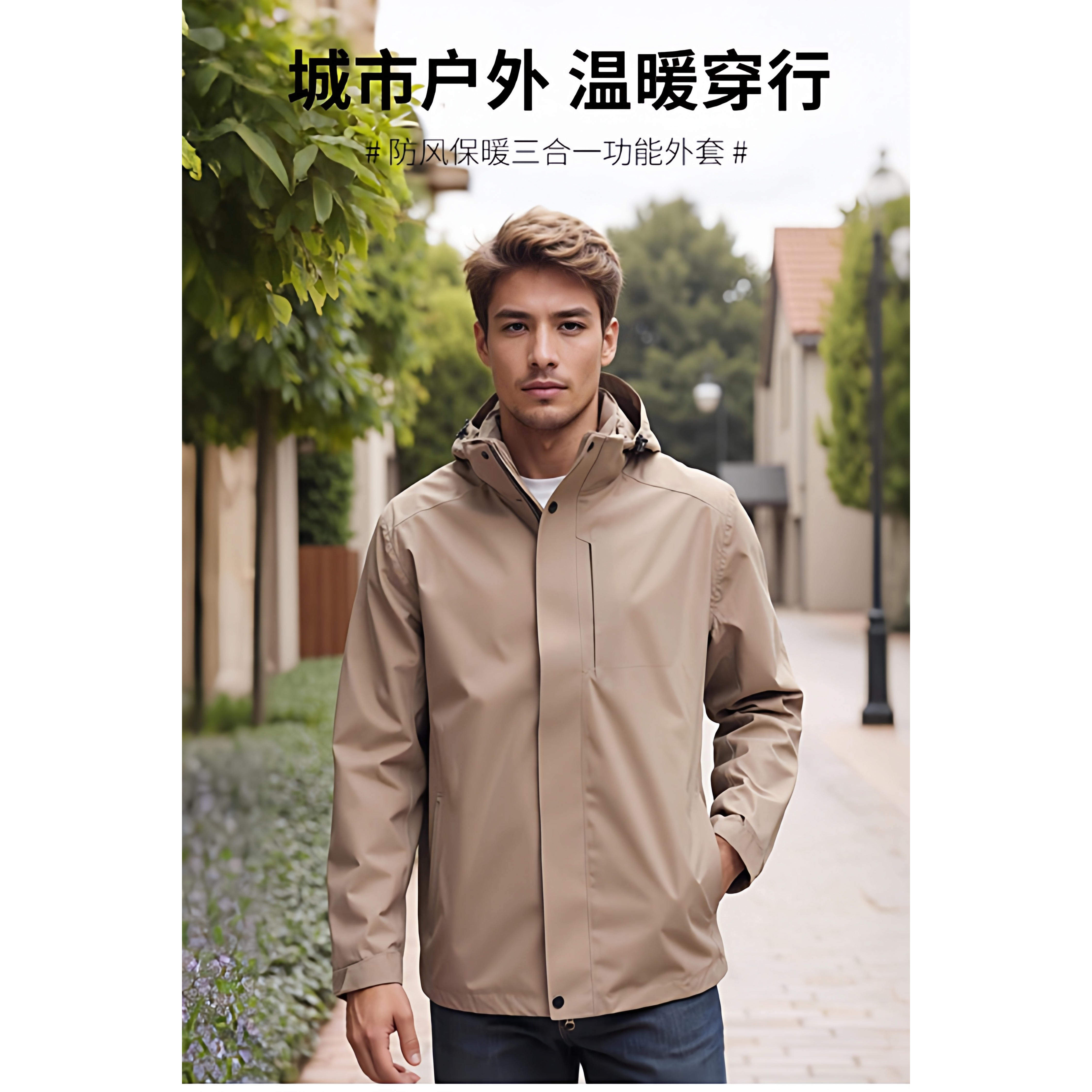 2518软壳三门冲锋衣T800保暖