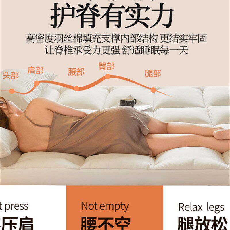 酒店特别加厚床垫10cm超软抗菌羽绒床垫榻榻米被