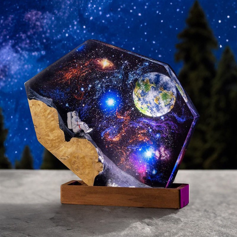星空繁星蓝色星球地球宇宙星系宇航员小夜灯床头灯氛围灯摆件礼物