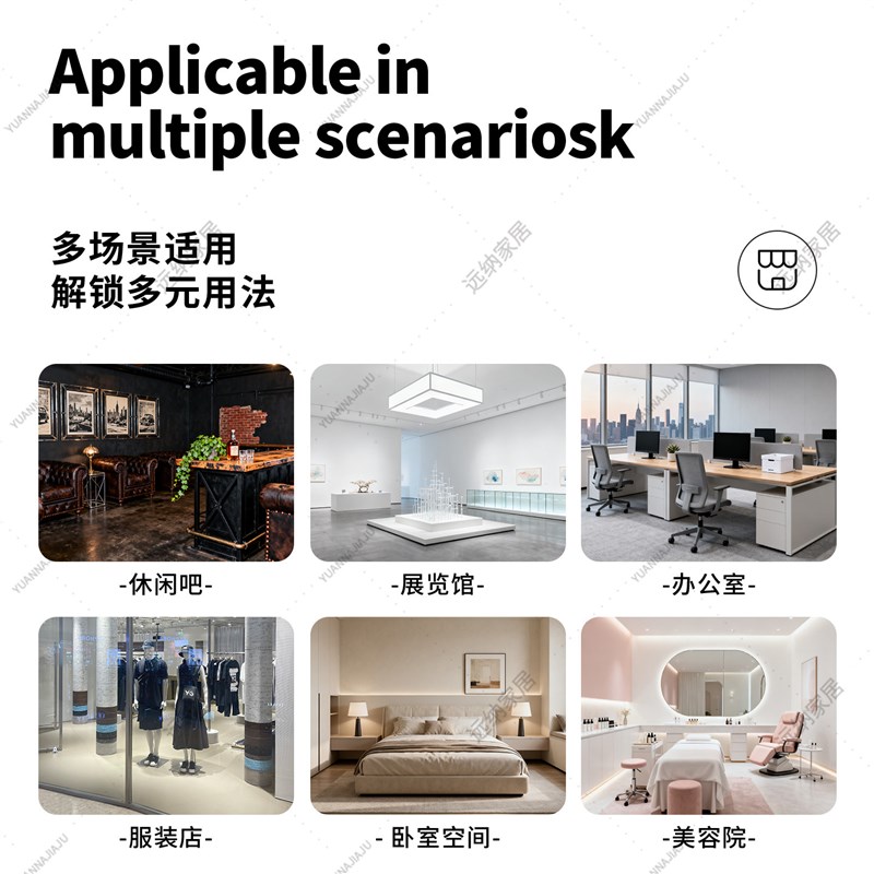 屏风隔断墙置物架办公室书架客厅玄关展示架落地花架陈列装饰架子