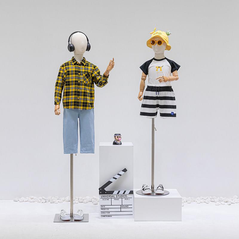 儿童模特道具服装店带头人台男女小孩衣服童装模特架子全身展示架