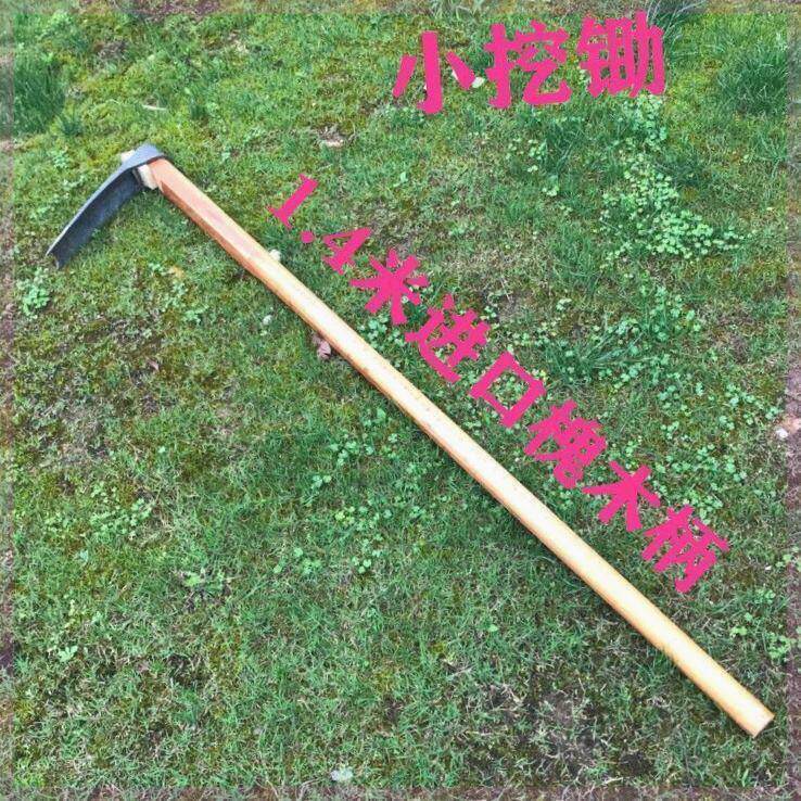 农用用锻打长柄弹窄口锄头钢条锄除草根种菜刨挖笋.花草簧农工具