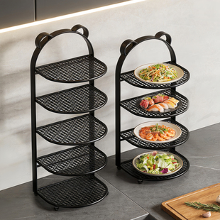 火锅备菜置物架厨房配菜多层配菜盘家用备餐多功能菜盘收纳放置架