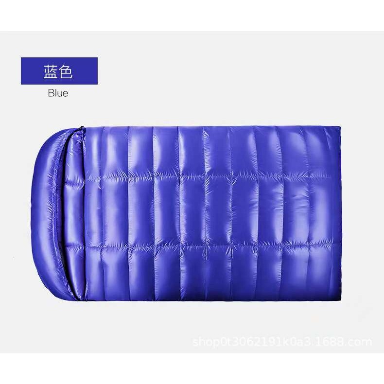 双人款鸭绒情侣睡袋成人午休户外野营露营睡袋秋冬季加厚便捷防寒