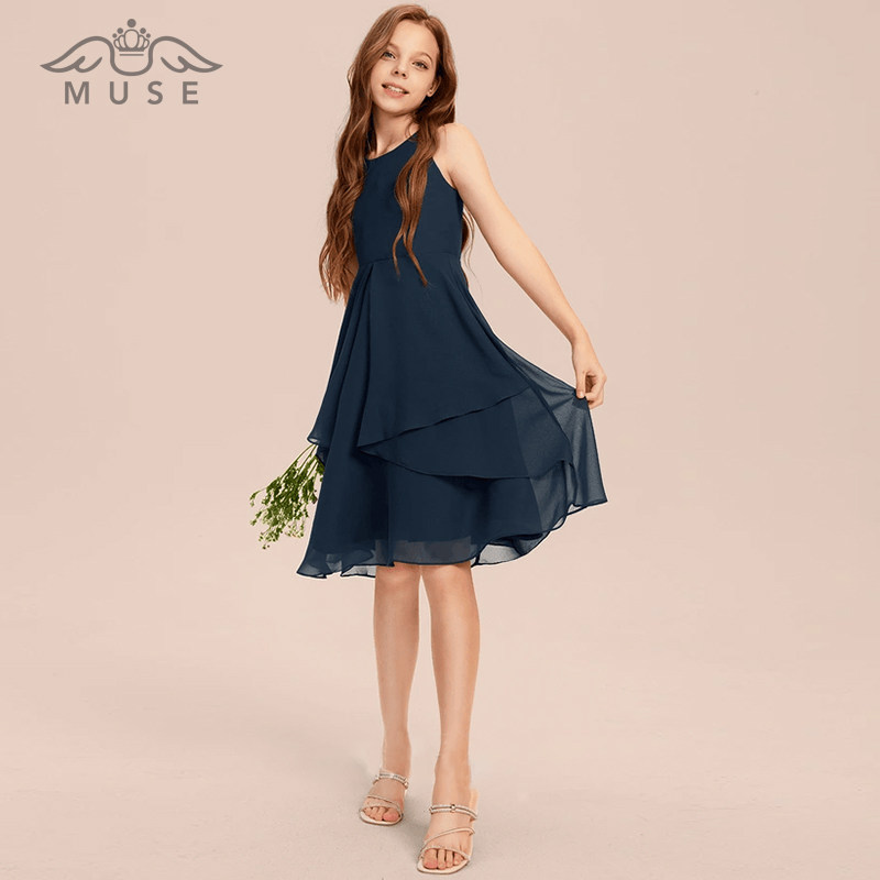 2023夏儿童礼服裙女童中长版小提琴钢琴演出服中大童合唱乐团演奏