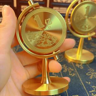 壹亿小目标创意一个亿转转高档轻奢客厅办公室桌面旋转摆件