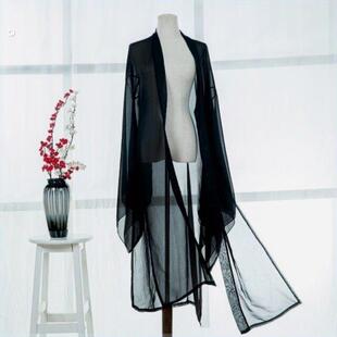 古风外披薄纱外披汉服大袖 单件古风跳舞蹈演出飘逸雪纺拍照配饰 衫