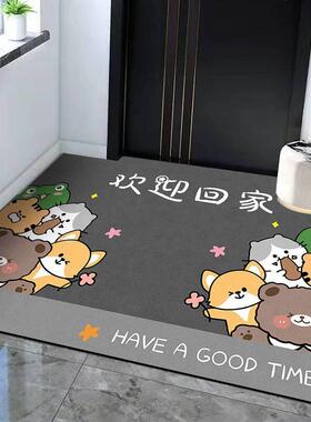 通矽藻泥入户门地垫简约吸水门垫家用灰色系耐脏进门玄关脚垫子