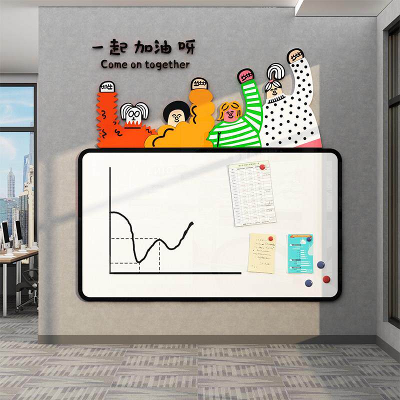 企业文化会议办公室墙面装饰布置司业绩榜员工展示荣誉公告栏墙贴