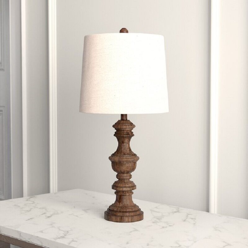 欧式农舍复古台灯木艺手工雕刻灯具别墅客厅装饰书房卧室床头灯具