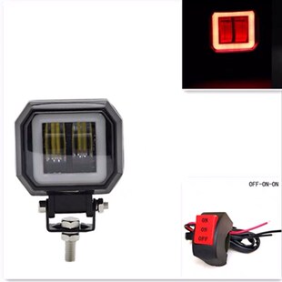 电动车摩托车射灯LED外置超亮铺路灯切线灯天使眼辅助灯超亮大灯