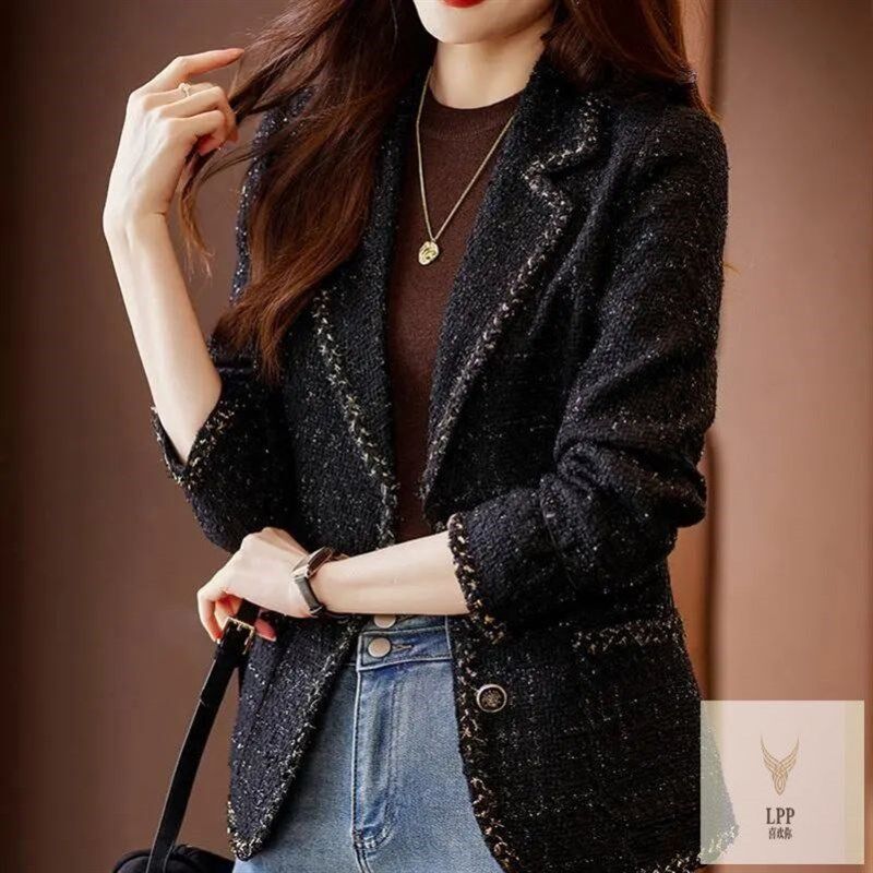 小西装外套女名媛休闲春秋小个子高级感职业装英伦风修身洋气时髦