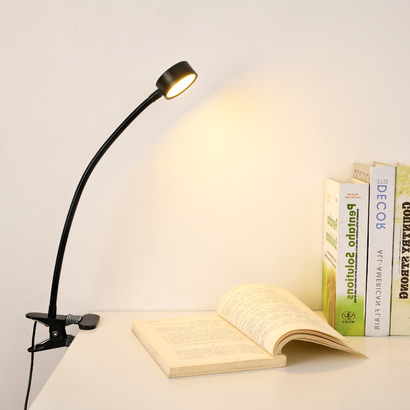 宿舍USB小台灯卧室床头灯护眼书桌灯学生看书灯软管夜读灯夹子灯