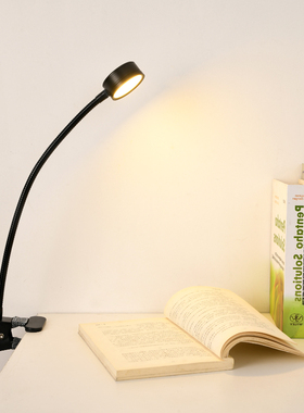 宿舍USB小台灯卧室床头灯护眼书桌灯学生看书灯软管夜读灯夹子灯