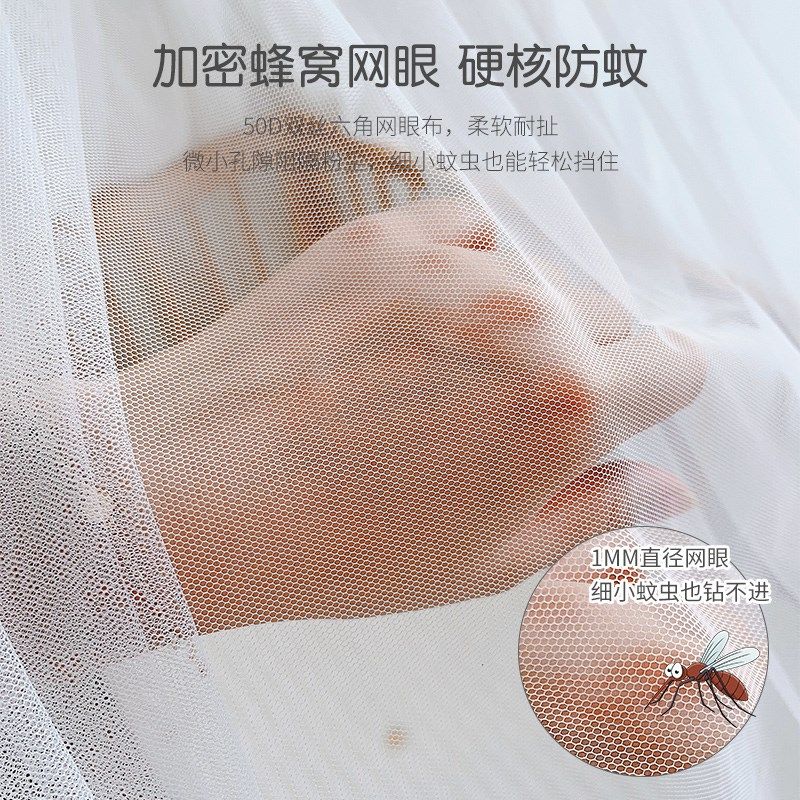 婴儿床蚊帐全罩式落地通用新生儿宝宝专用拼接床遮光公主式防蚊罩