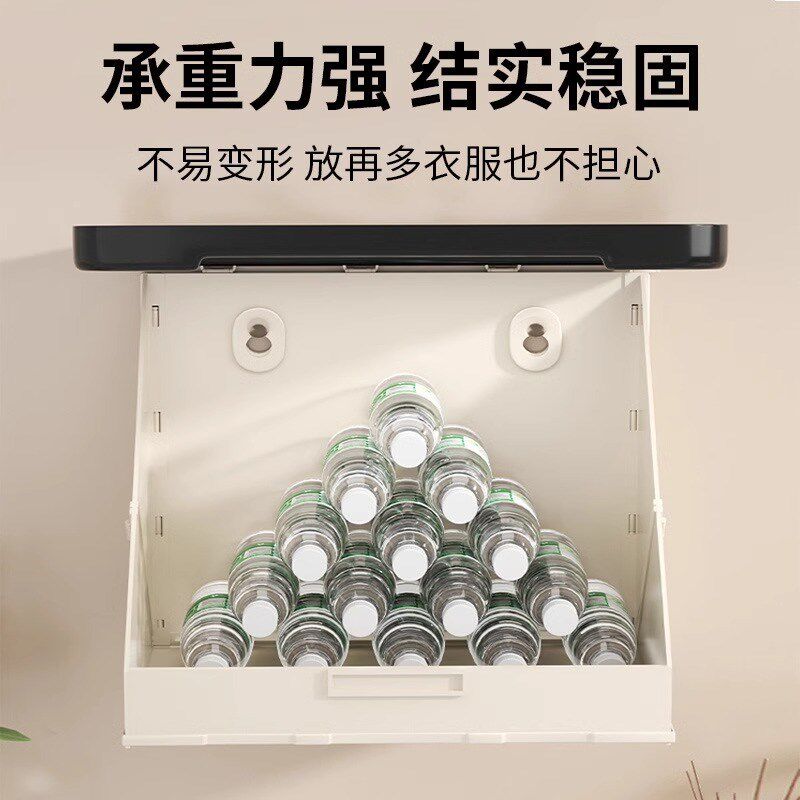 浴室壁画收纳箱可折叠置物架防水卫生间墙上柜子盒洗澡放衣服神器