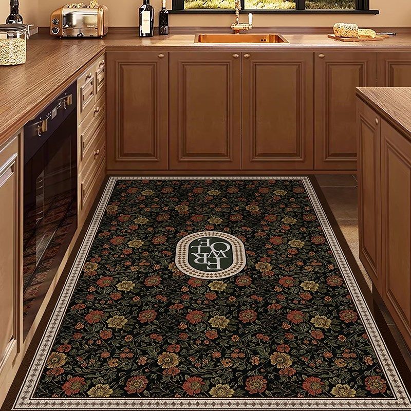 美式复古厨房地垫防水防油防滑皮革免洗耐脏脚子垫家用专用地毯垫,居家布艺,厨房地垫,淘宝优惠券,粉丝福利购,淘宝优惠卷