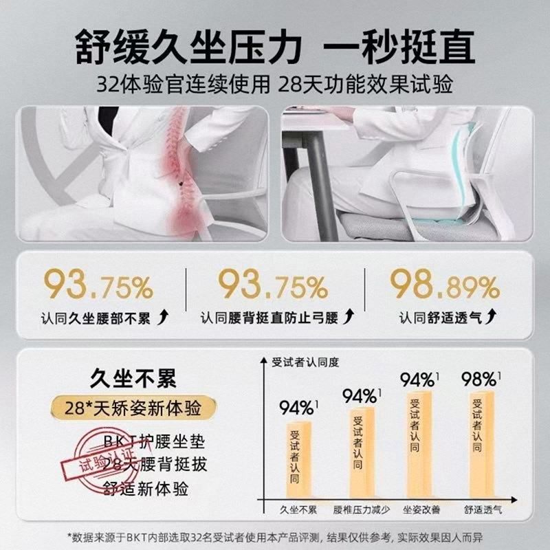 bkt护腰坐垫人体工学久坐神器支撑一体靠垫腰部腰脱办公室座椅子,居家布艺,椅垫,淘宝优惠券,粉丝福利购,淘宝优惠卷