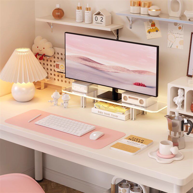 透明显示器增高架电脑置物架办公室屏幕抬高桌面支撑架亚克力垫高