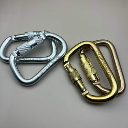 登山扣高承重45KN千牛D型O型手锁攀岩速降主锁拖车扣攀岩用品装备