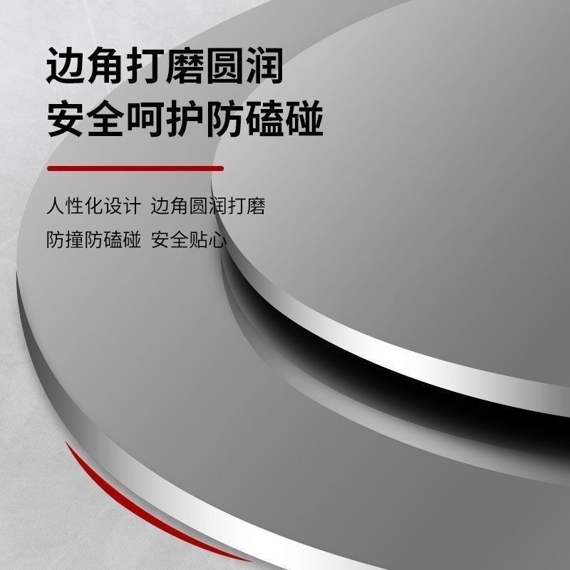 304不锈钢餐桌脚餐厅圆桌带转盘食堂桌子椅子组合大排档桌椅套装