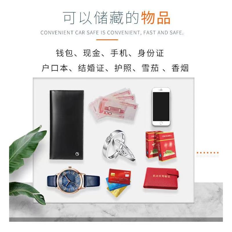进口车载迷你保险箱机械密码双锁加厚加固首饰手机便携防火防盗箱