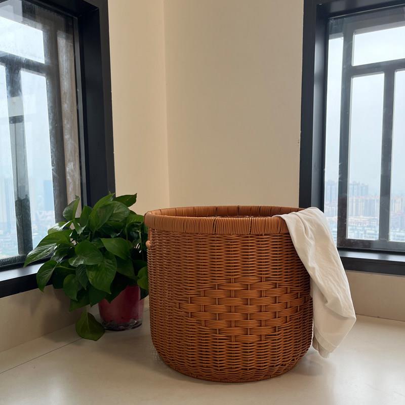 仿藤编实用居家好物纯手工仿藤编织脏衣服收纳筐家用脏衣篓篮子