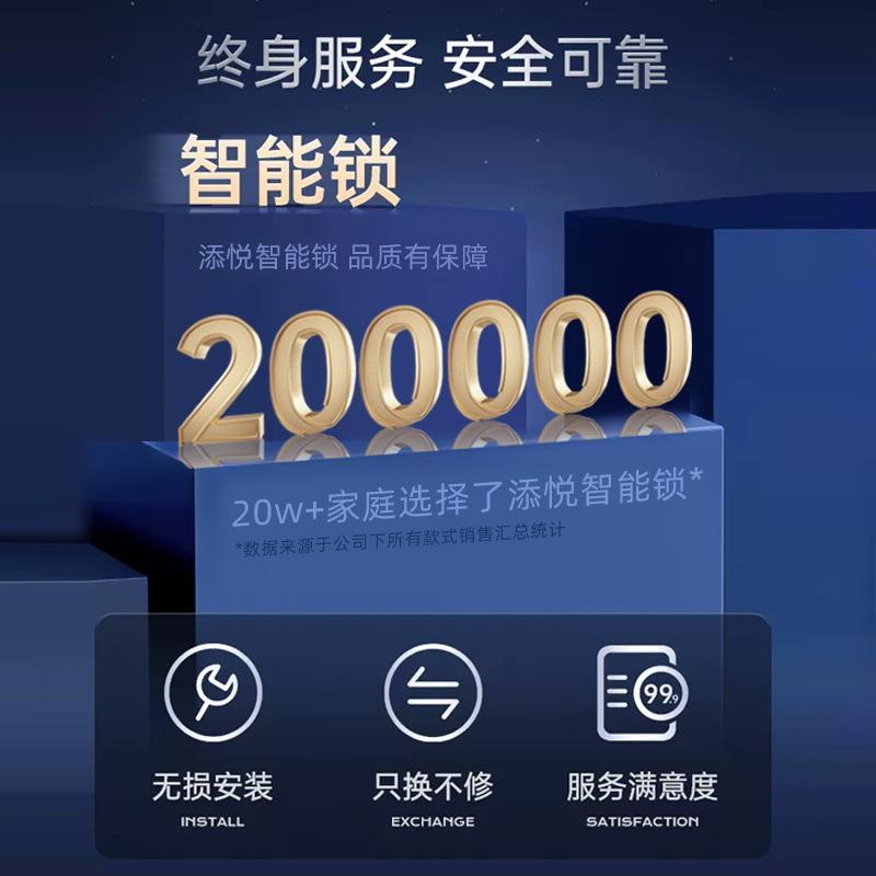 家用指纹人脸识别智能门锁带监控可视入户门电子锁上门安装密码锁