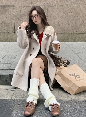 【现货首发】针织领澳毛双面羊绒大衣 D223 P245K368-P295K428