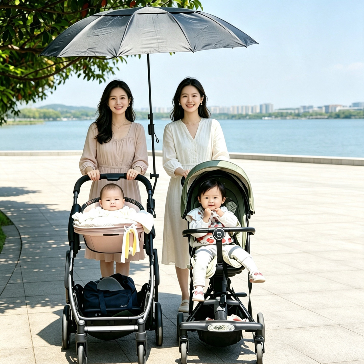 婴儿车遮阳伞支架遛娃神器雨伞固定架宝宝手推车童车防晒伞支撑杆