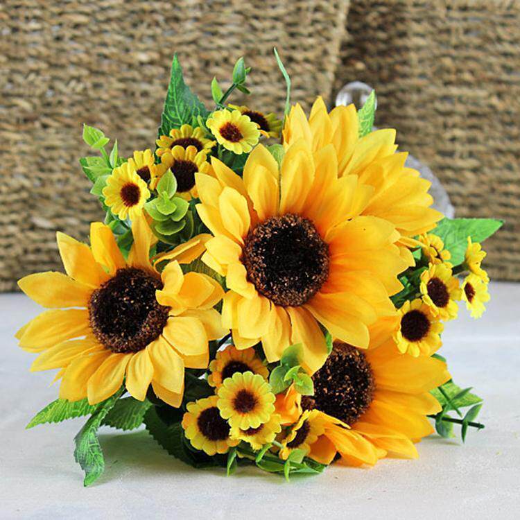仿真花/7头太阳菊向日葵-阳光的代表 仿真花/假花