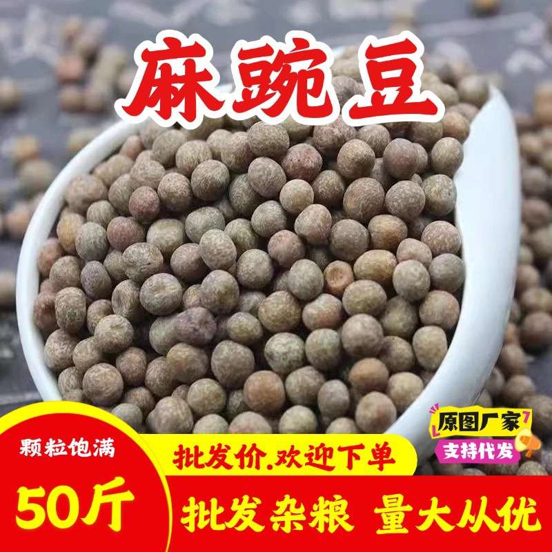 新货麻豌豆50斤干豌豆生豌豆生灰豆子生麻豌豆发芽率高灰豆汤原料