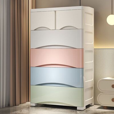 加大婴儿童衣柜塑胶收纳柜多层宝宝卧室收纳柜抽屉式衣服橱牀头柜
