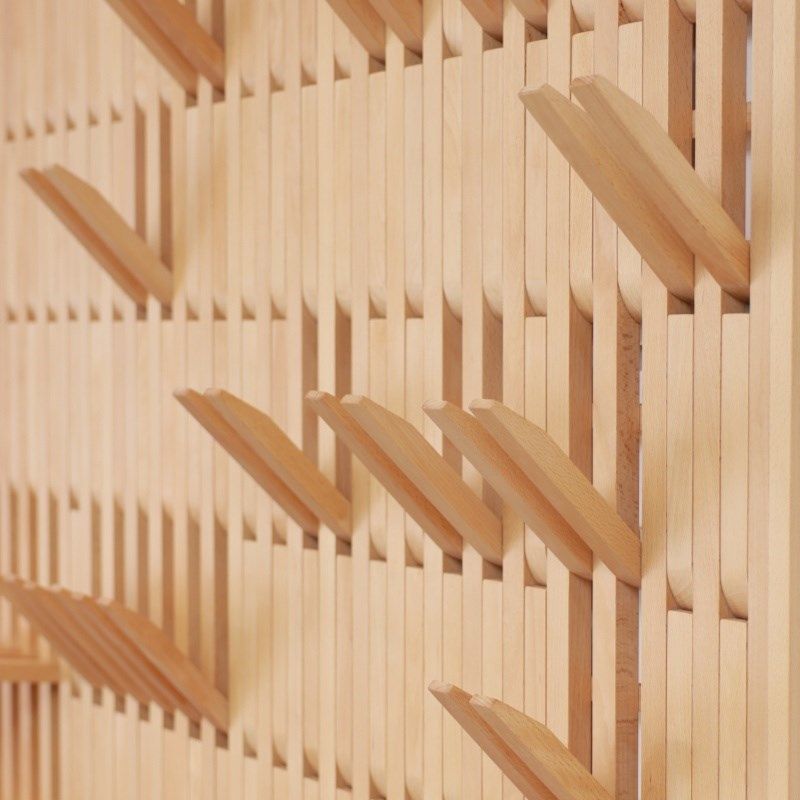 钢琴键衣帽架钢琴键挂衣板墙壁置物架电表箱遮挡榉木木条挂钩