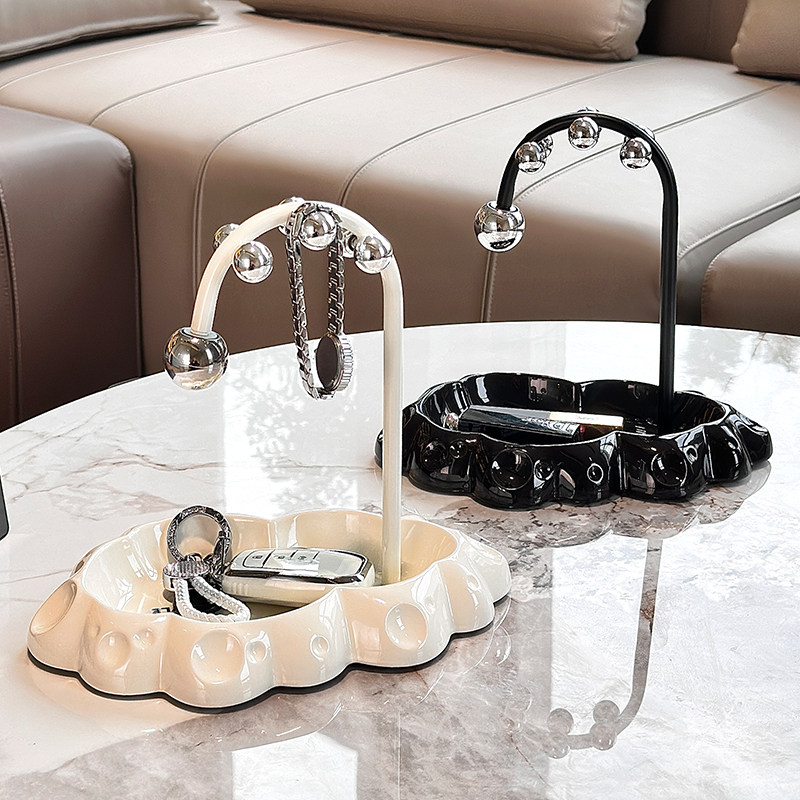 陶瓷放钥匙收纳玄关摆件轻奢高档入户门口鞋柜装饰品奶油风置物架,家居饰品,装饰摆件,淘宝优惠券,粉丝福利购,淘宝优惠卷