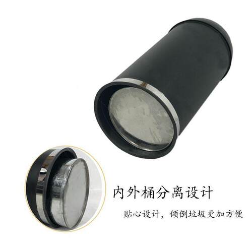 商用奶茶店圾桶果不锈无盖圆形子弹头皮桶商场餐垃厅钢B-354ALOGO