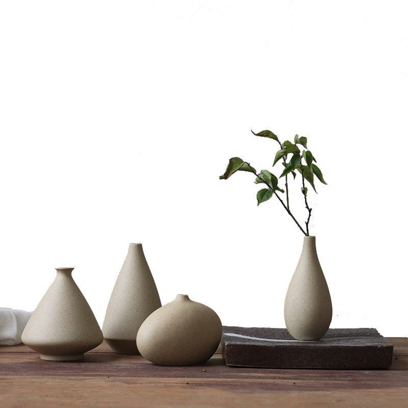 日式复古陶罐粗陶花瓶侘寂风陶土干花客厅插花细口艺术摆件小众,家居饰品,花瓶,淘宝优惠券,粉丝福利购,淘宝优惠卷