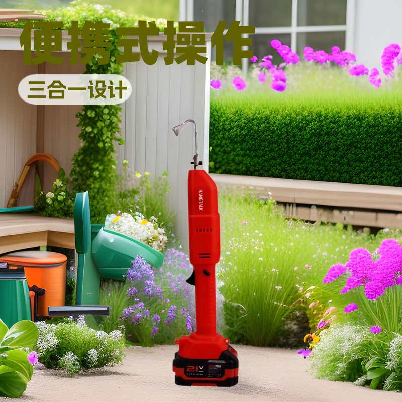 手持式锂电拔草机除草机锂电微耕机便携式拔草机园林小型割草机